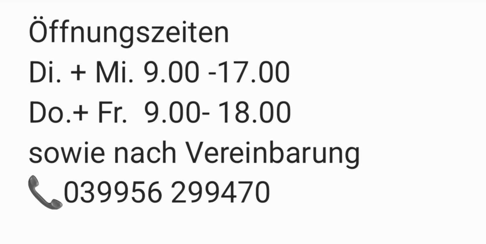 Öffnungszeiten