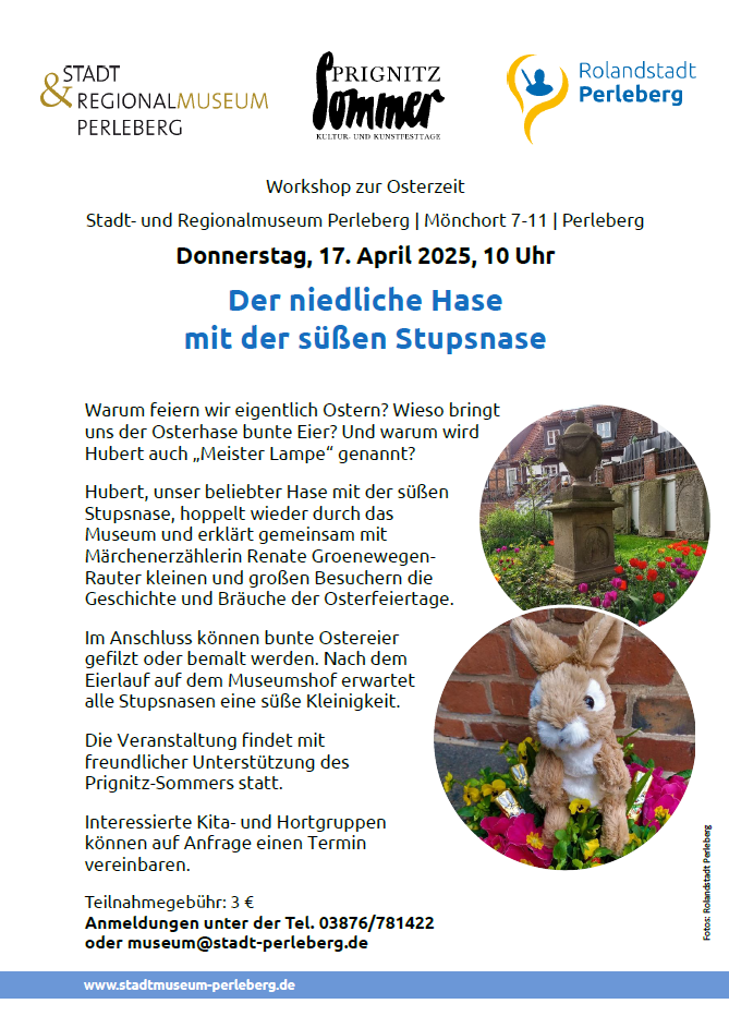 Plakat Hase Hubert Ostern 2025