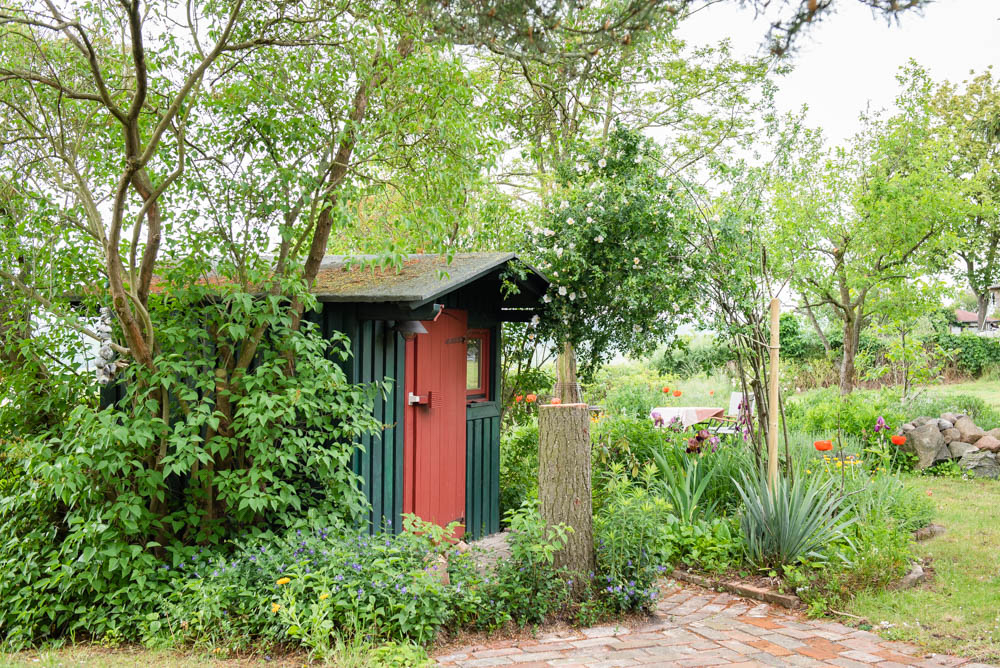 Gartensauna mit Blick auf die Oder