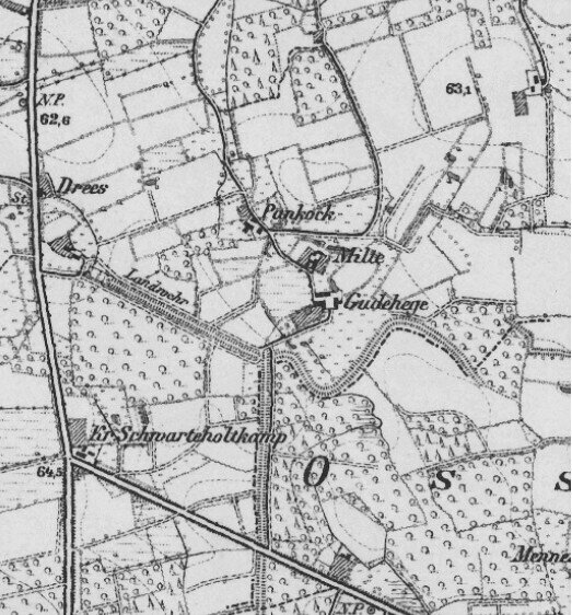 Historische Karte von 1910, Quelle: Landesvermessungsamt NRW