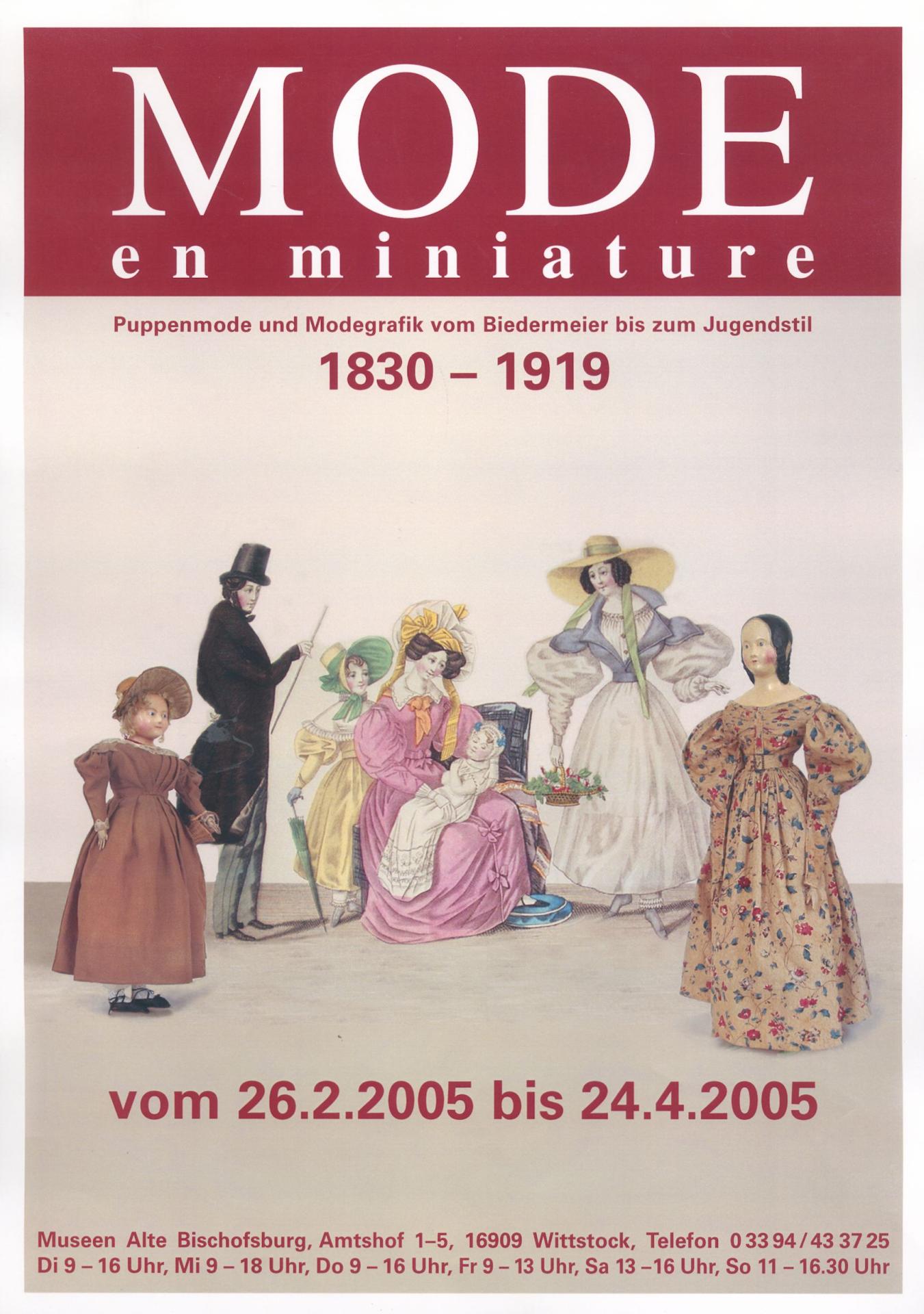 2005 Mode en miniature Puppenmode und Modegrafik vom Biedermeier bis zum Jugendstil