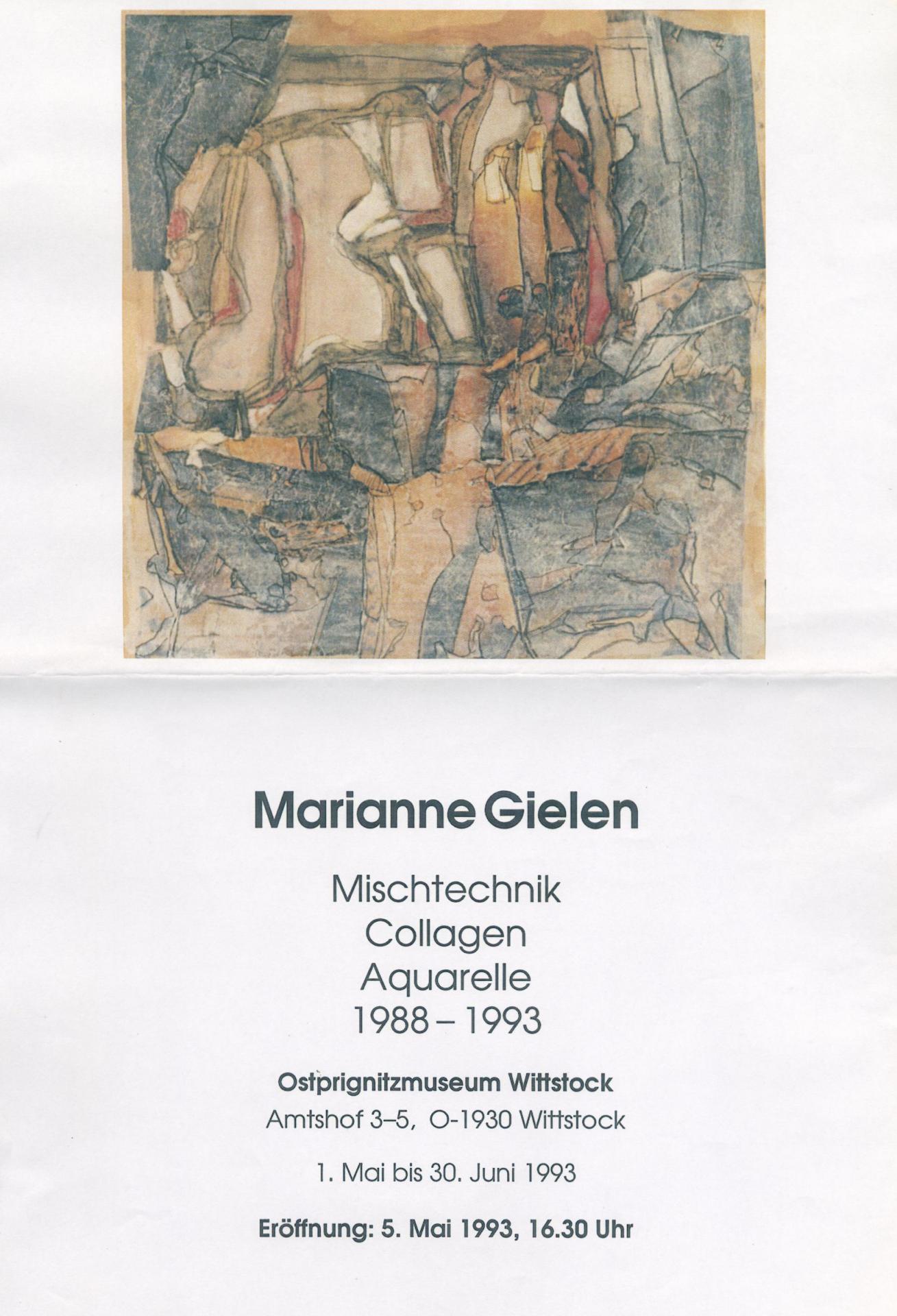 1993 Marianne Gielen - Mischtechnik Collagen Aquarelle 1988-1993