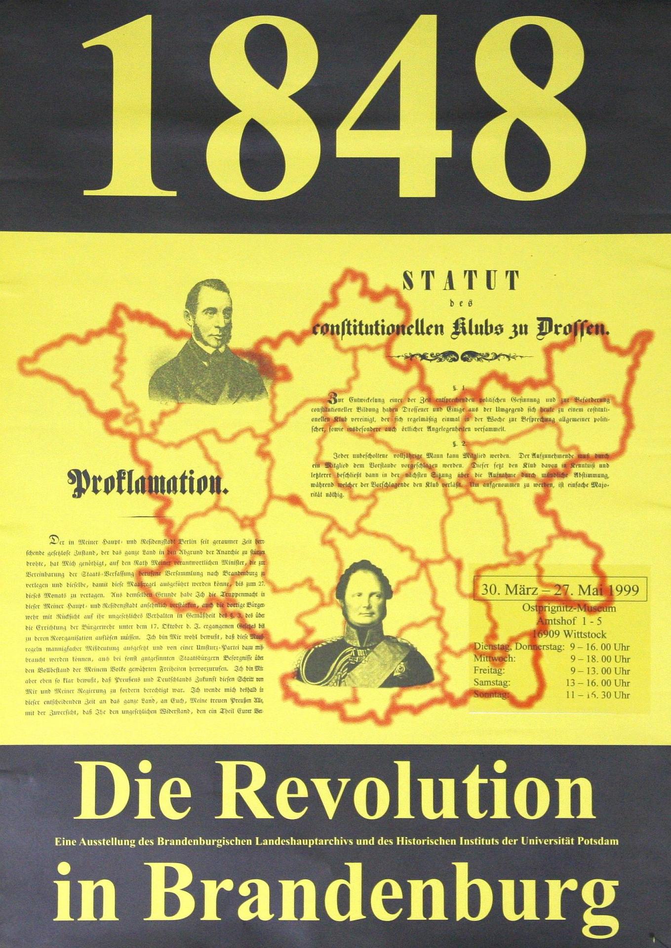 1999 Die Revolution in Brandenburg - Eine Ausstellung des brandenburgischen Landeshauptarchivs und des Historischen Instituts der Universität Potsdam