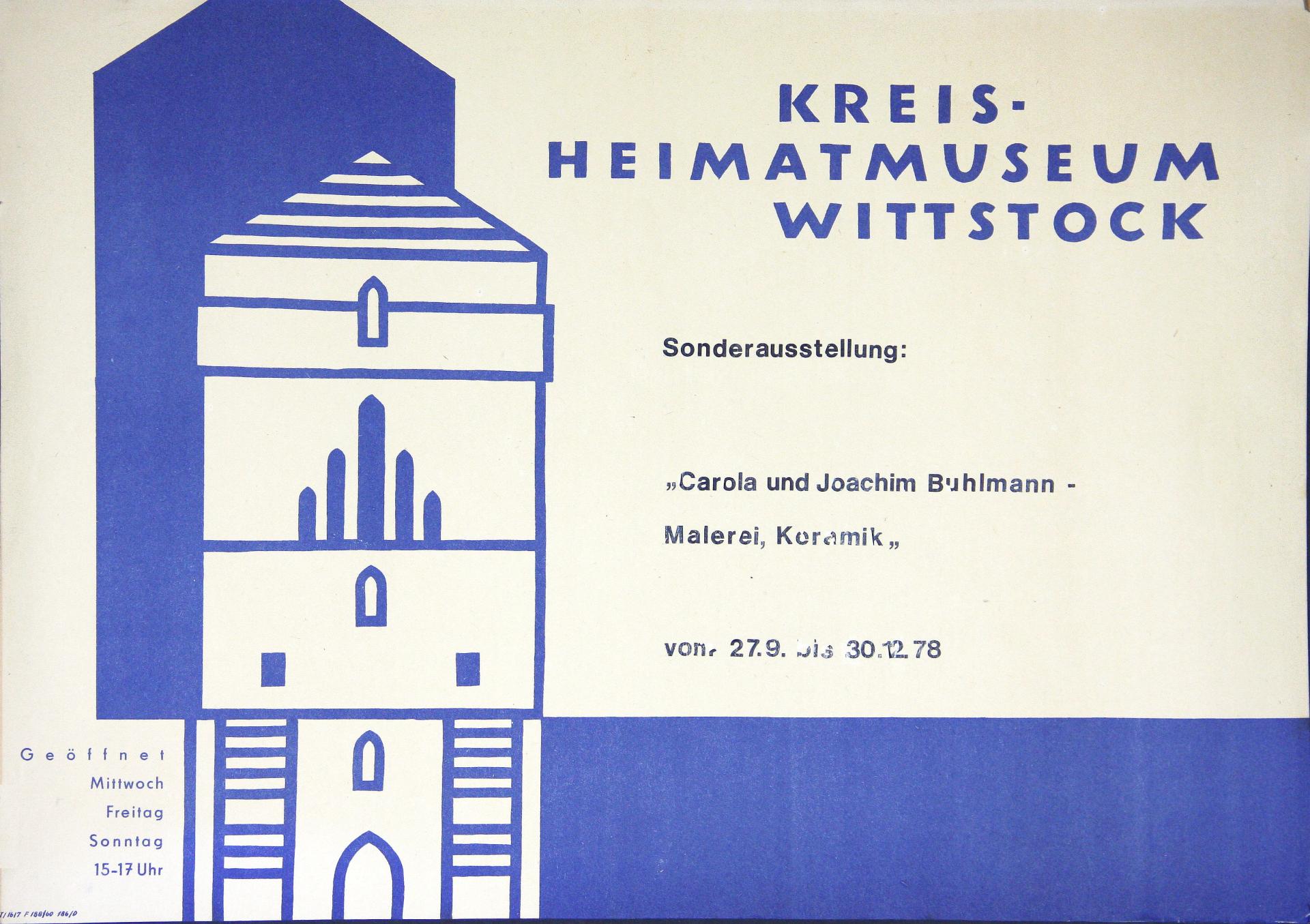 1978 Carola und Joachim Buhlmann - Malerei, Keramik