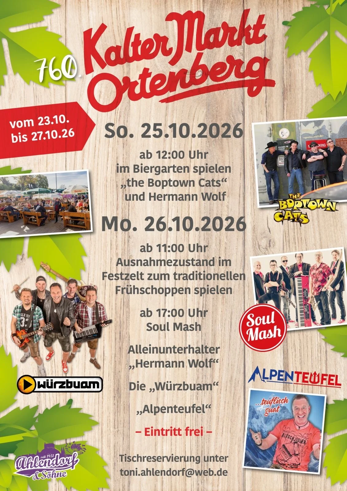 Programm Festzelt