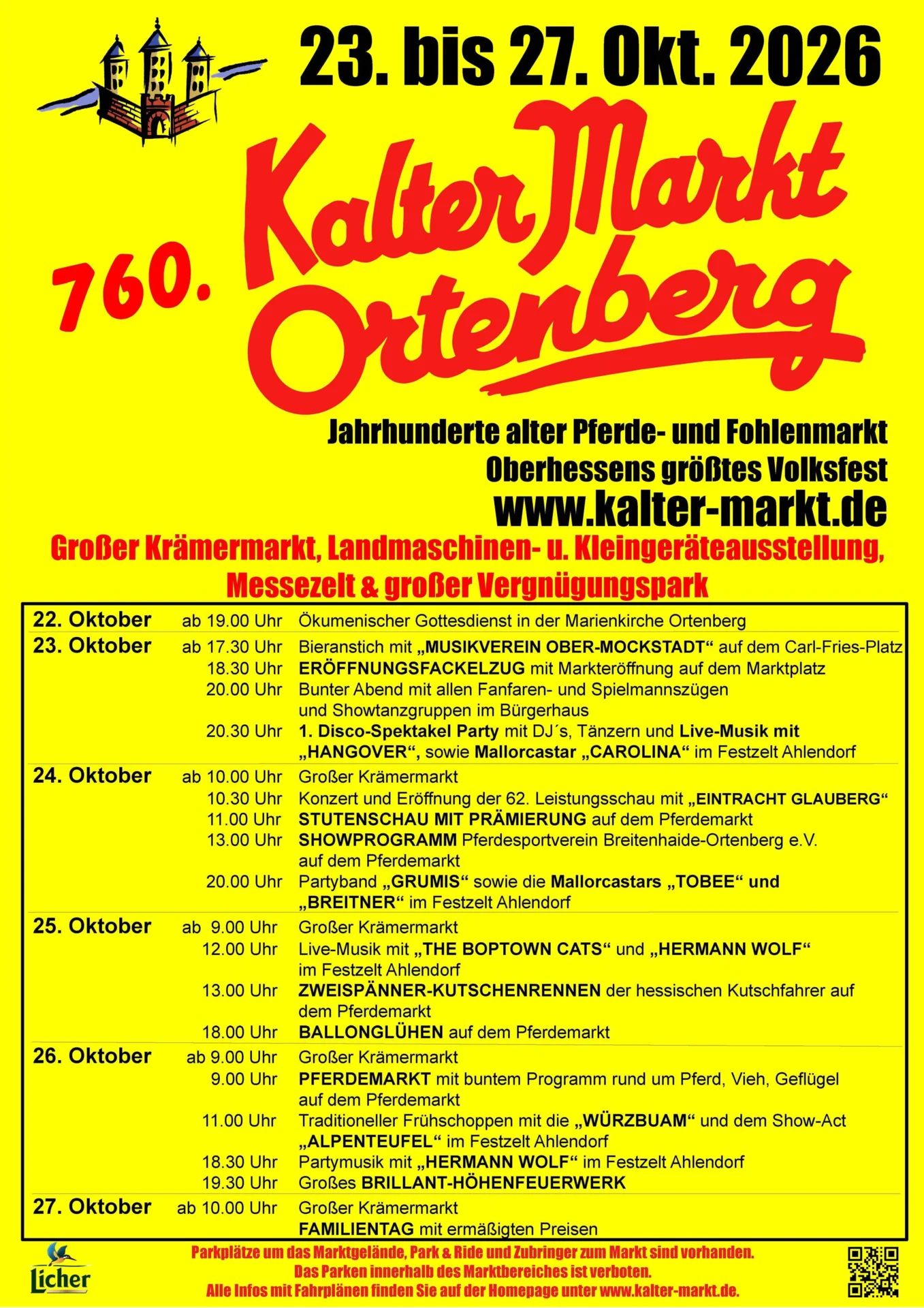 Offizielles Marktprogramm 2026
