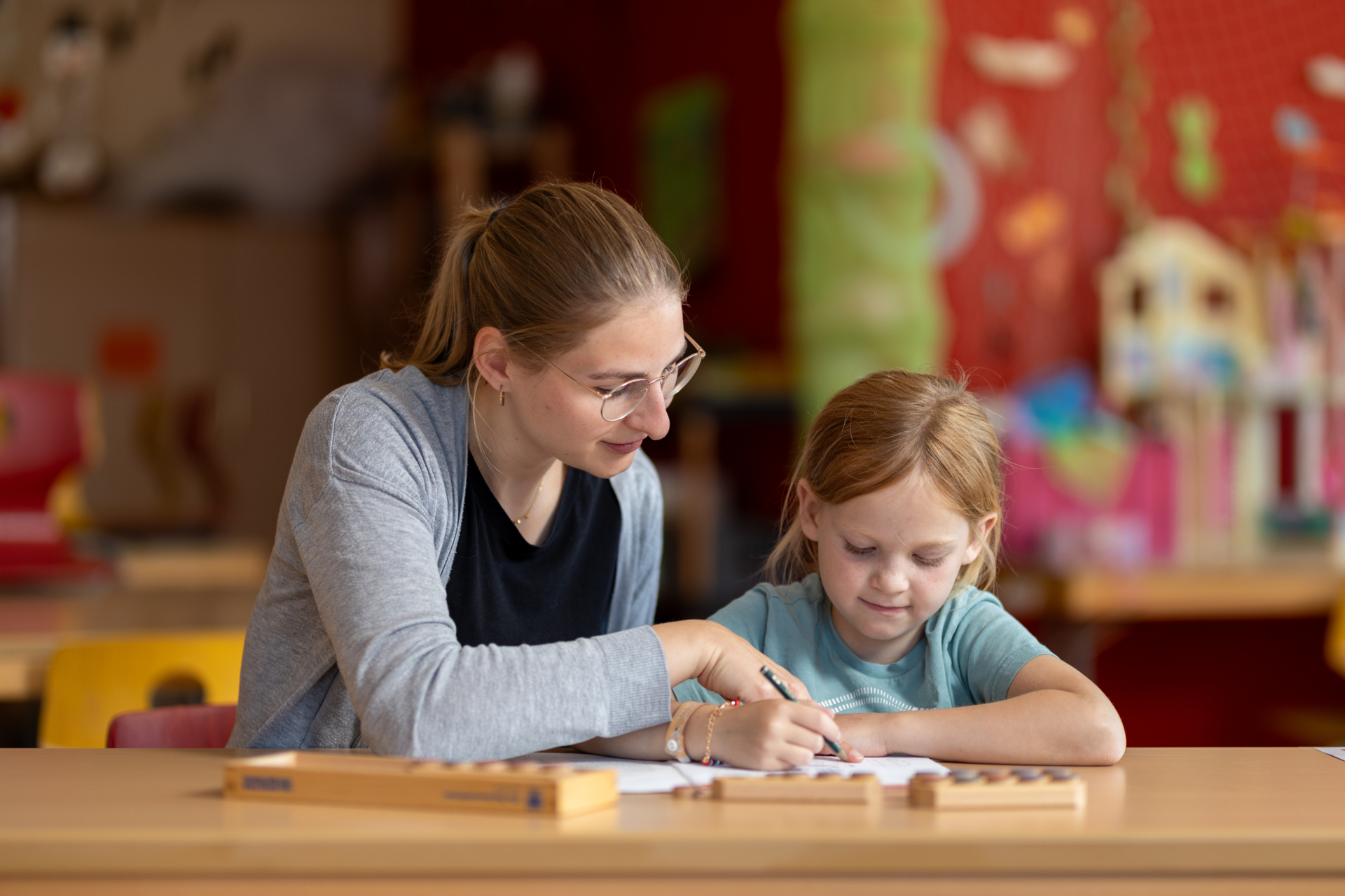 Förderlehrerin in Einzelsituation