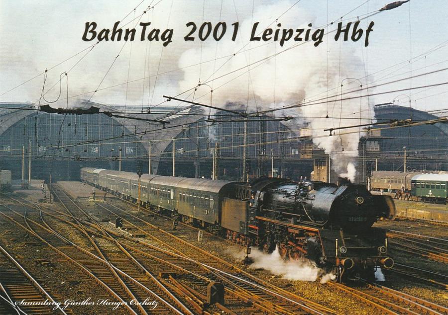 Bahn Tag 2001 Leipzig Hbf.  Schnellzugdampflokomotiven 03 2058