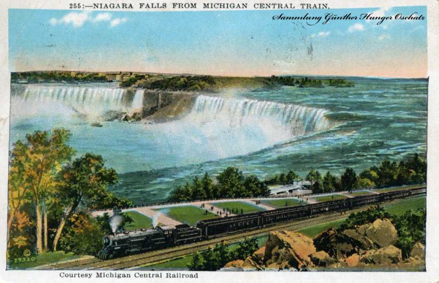 Die Niagarafälle USA mit Eisenbahn