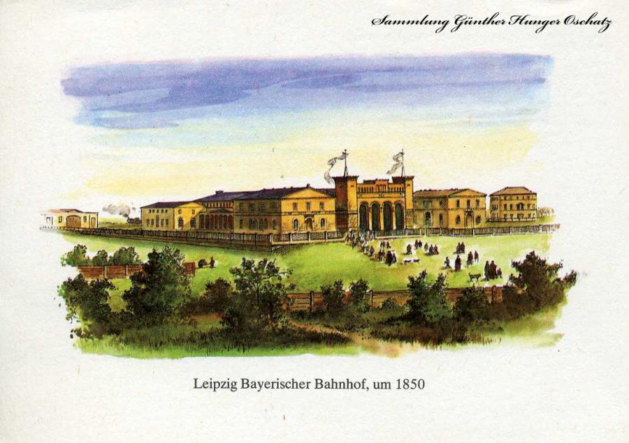 Leipzig Bayerischer Bahnhof um 1850
