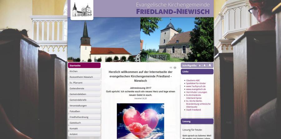 ev. Kirchengemeinde Friedland-Niewisch ev. Kirchengemeinde Friedland-Niewisch