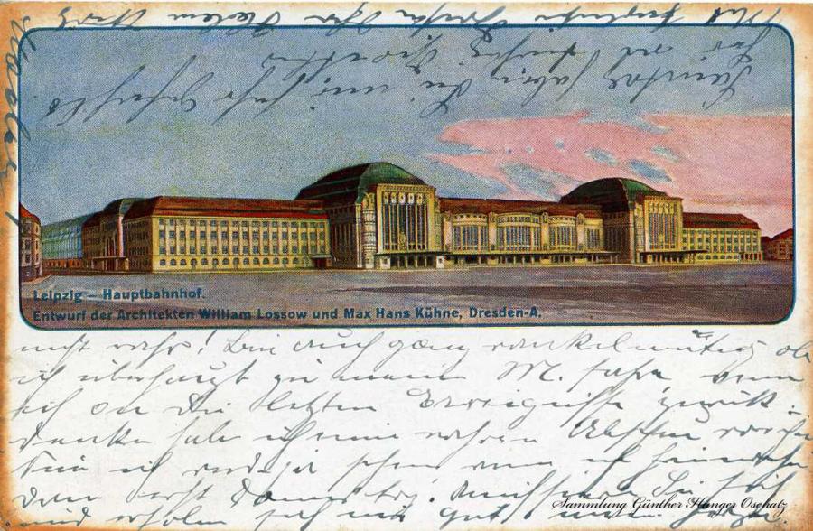 Leipzig Hauptbahnhof Entwurf 1908