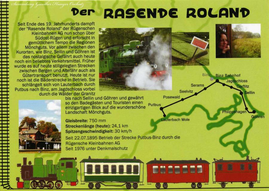 Kleinbahn Rasender Roland Rügen Gedenkmünze /Sammler