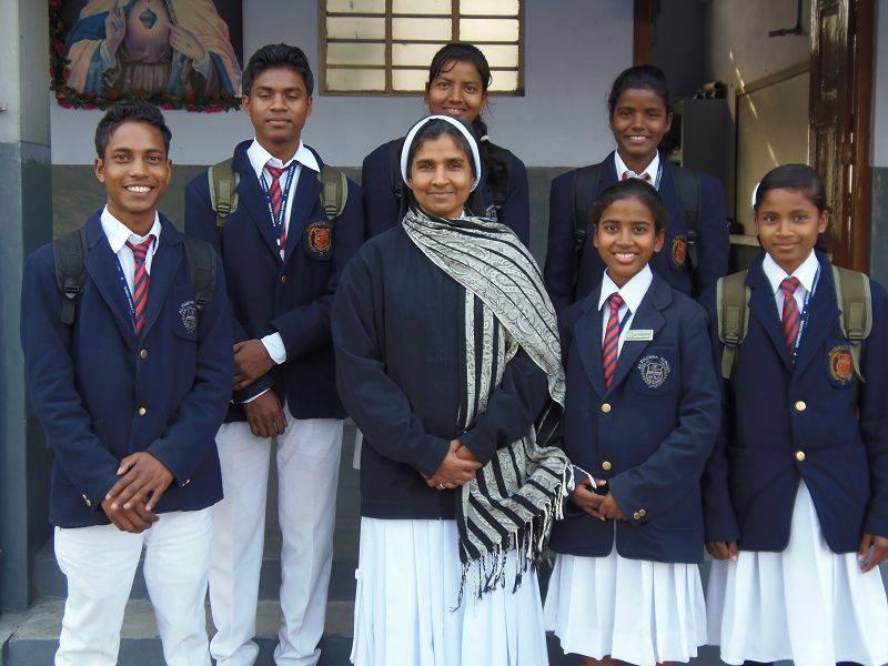 Ashagram-Kinder in der Alphonsa School