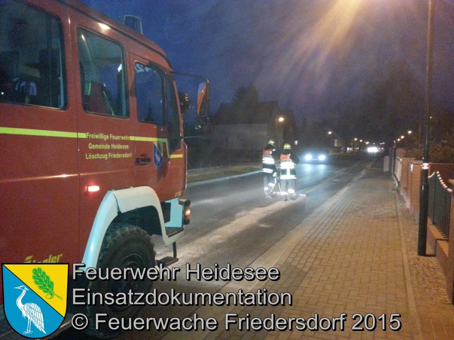 Einsatz 25/2015 Ölspur L40 Ortslage Friedersdorf 18.02.2015