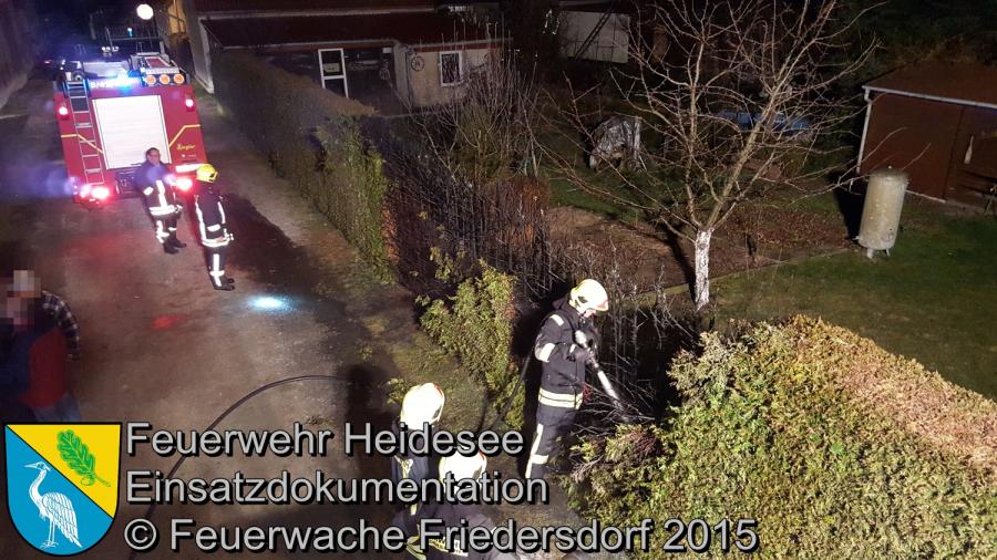 Einsatz 176/2015 | Brennende Hecke | Friedrichshof 31.12.2015
