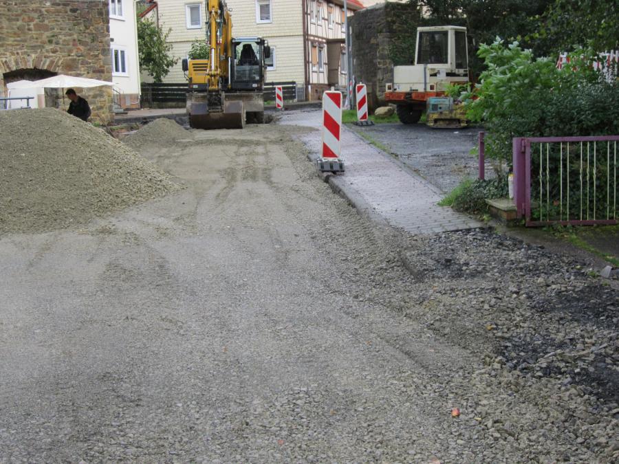 Foto: Ein Abschnitt der Wiesenstraße wird erneuert