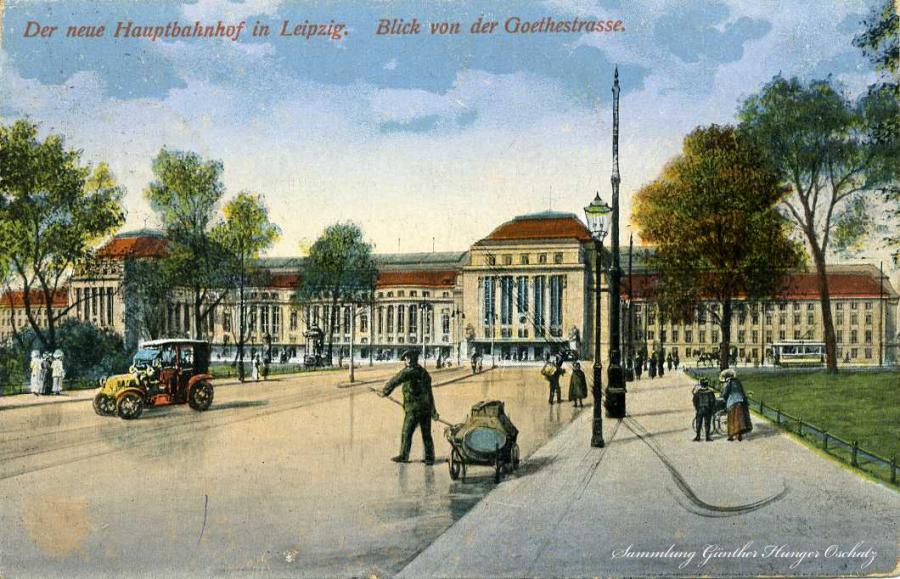 Der neue Hauptbahnhof in Leipzig 1918