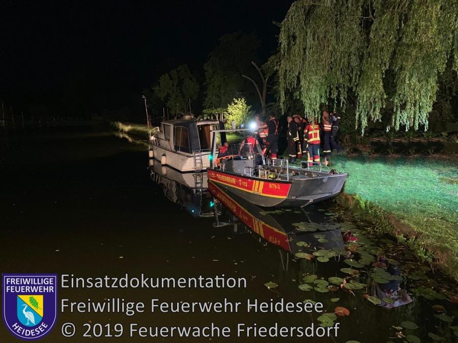 Einsatz 85/2019 | auslaufender Diesel aus Boot | Wolzig Storkower Kanal | 26.06.2019