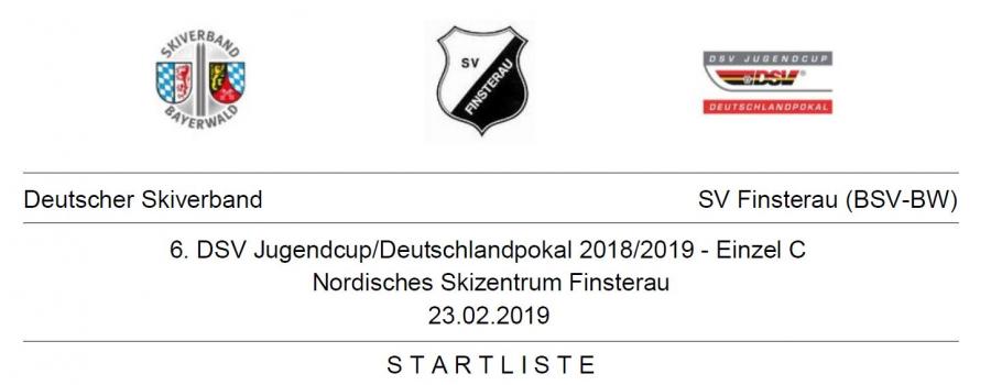 Startliste DSV Jugendcup / Deutschlandpokal Skilanglauf 2018/2019