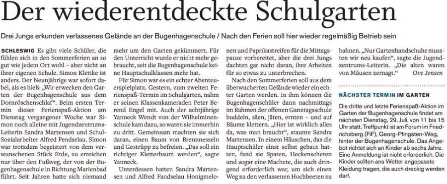 Artikel SN Schulgarten