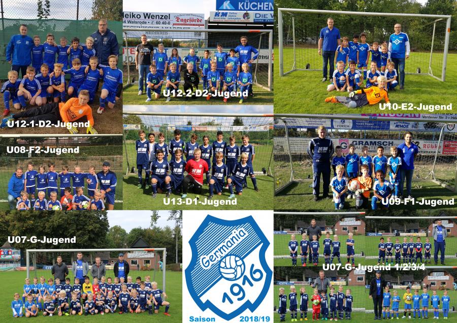Jugend-Mannschaften 2018-19 Beschriftung