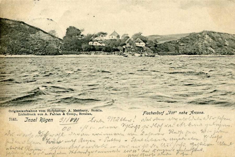 Insel Rügen Fischerdorf Vitt nahe Arcona 1900