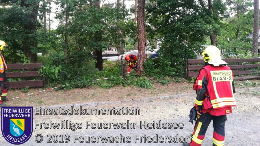 Einsatz 68/2019 | Baumkrone droht zu stürzen | Kolberg Am Karpfenteich | 12.06.2019