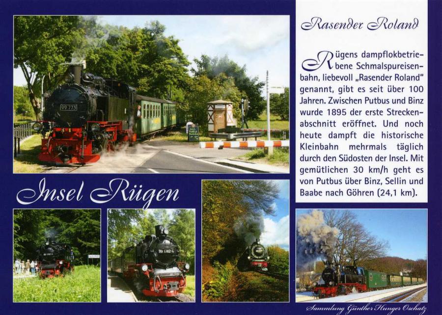 Rügens historische Schmalspurbahn  der "Rasende Roland "