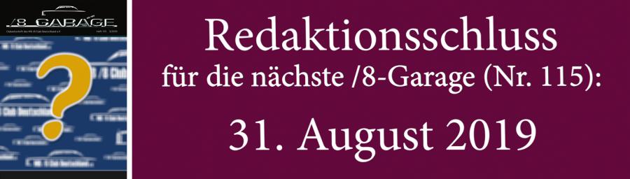 Redaktionsschluss Redaktionsschluss