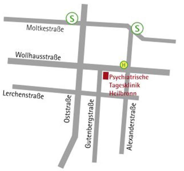 Anfahrtsskizze Tagesklinik Heilbronn
