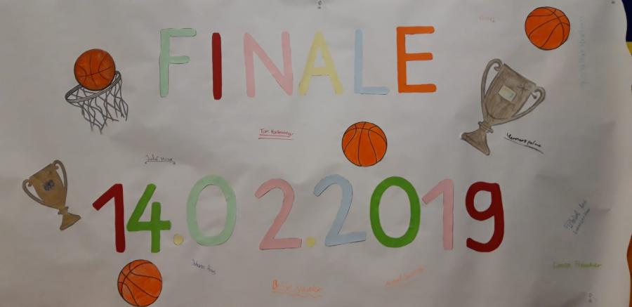 Banner für das Basketball-Finale 2