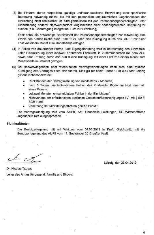 Benutzerregelung 6