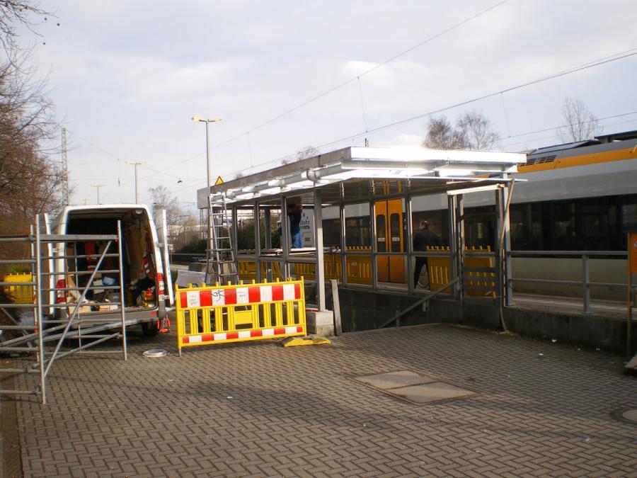 Bahnhof Holzwickede, Bahnsteigdach
