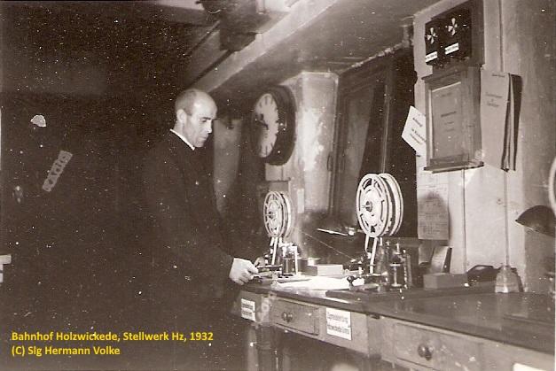 Bilder aus dem Jahre 1932 vom Fahrdienstleiter Stellwerk Hz