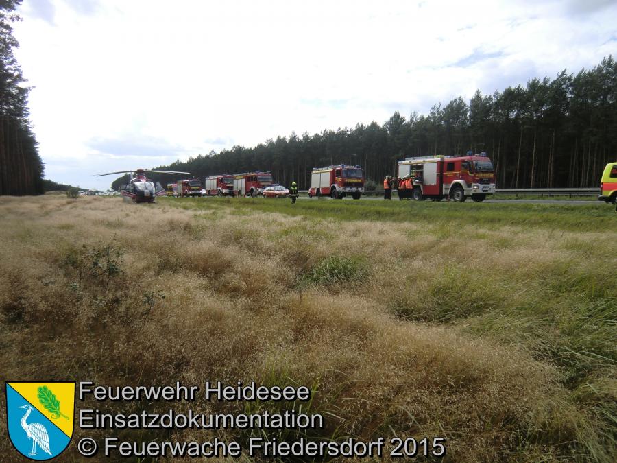 Einsatz 125/2015 Verkehrsunfall BAB 12 > FF/O 28.07.2015