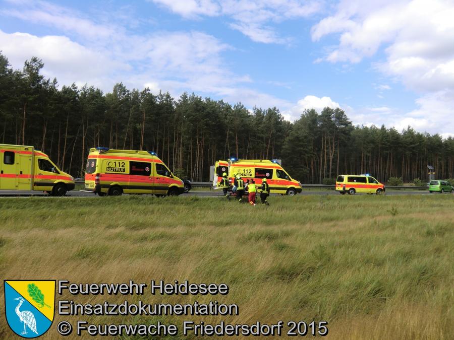 Einsatz 125/2015 Verkehrsunfall BAB 12 > FF/O 28.07.2015