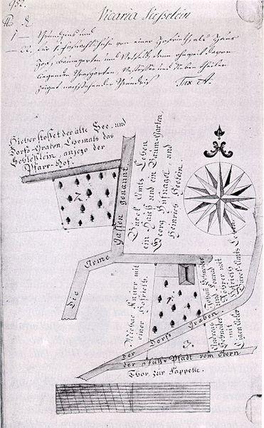 Straßen- und Grunstücksplan um 1780
