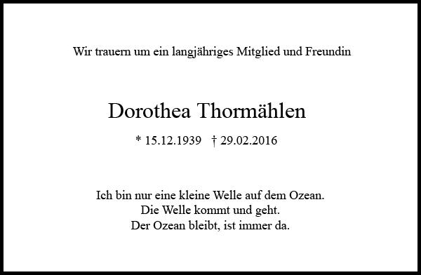Dorothea Thormählen