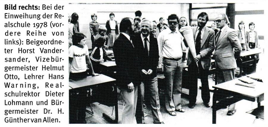 Einweihung der Realschule 1978 Einweihung der Realschule 1978