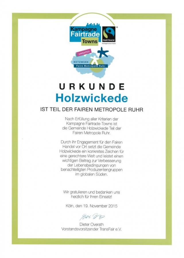 Gemeinde Holzwickede FairTrade