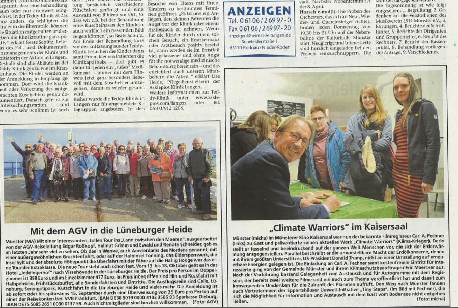 Regisseur Carl A. Fechner im Gespräch mit Vertretern des Nachhaltigkeitsblogs "tiny steps"