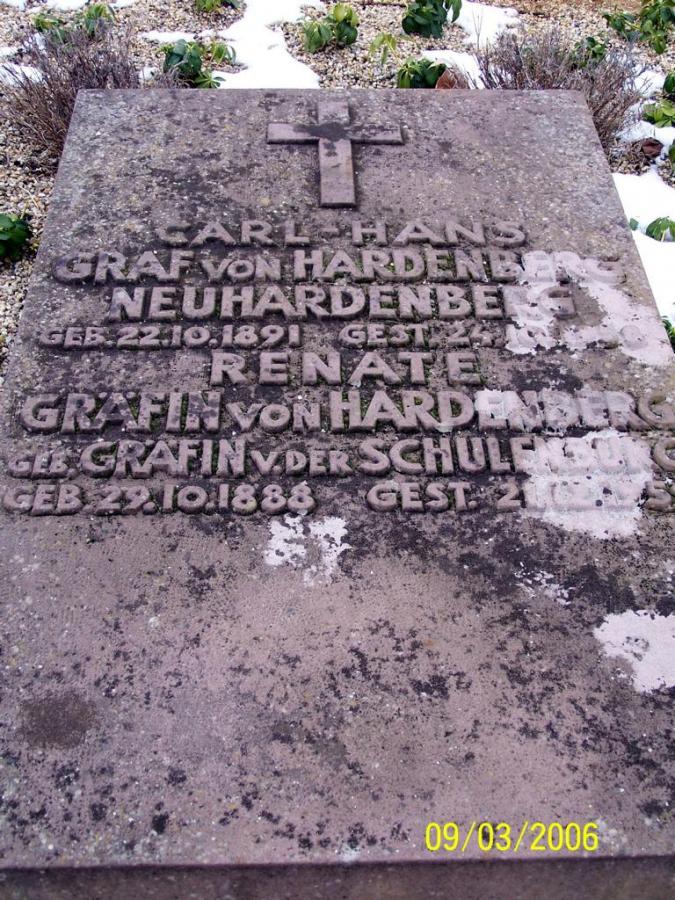 Grab von Carl-Hans Grraf von Hardenberg