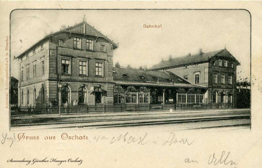 Gruss aus Oschatz Bahnhof