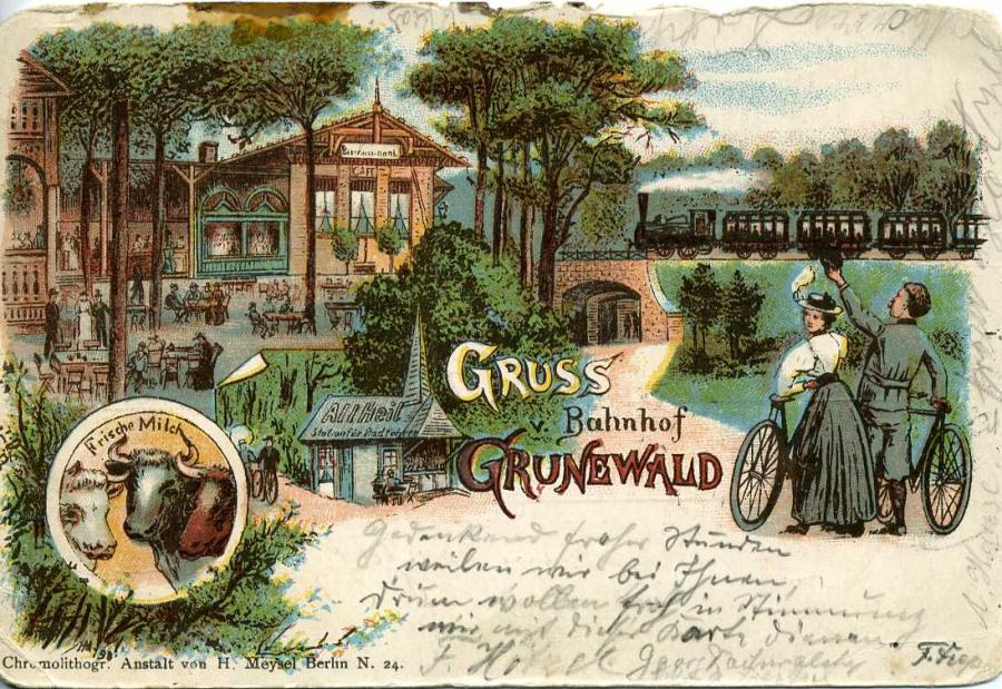 Gruss Bahnhof v. Grunewald 1899