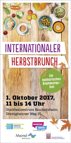Bild zeigt den Flyer zum Internationlen Herbstbrunch am 01. Oktober 2017