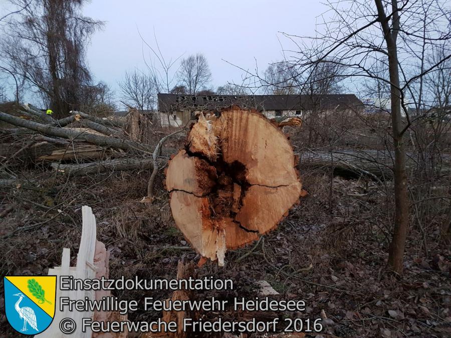 Einsatz 126/2016 | 2 Bäume drohen zu stürzen | Friedersdorf Dudel | 27.12.2016