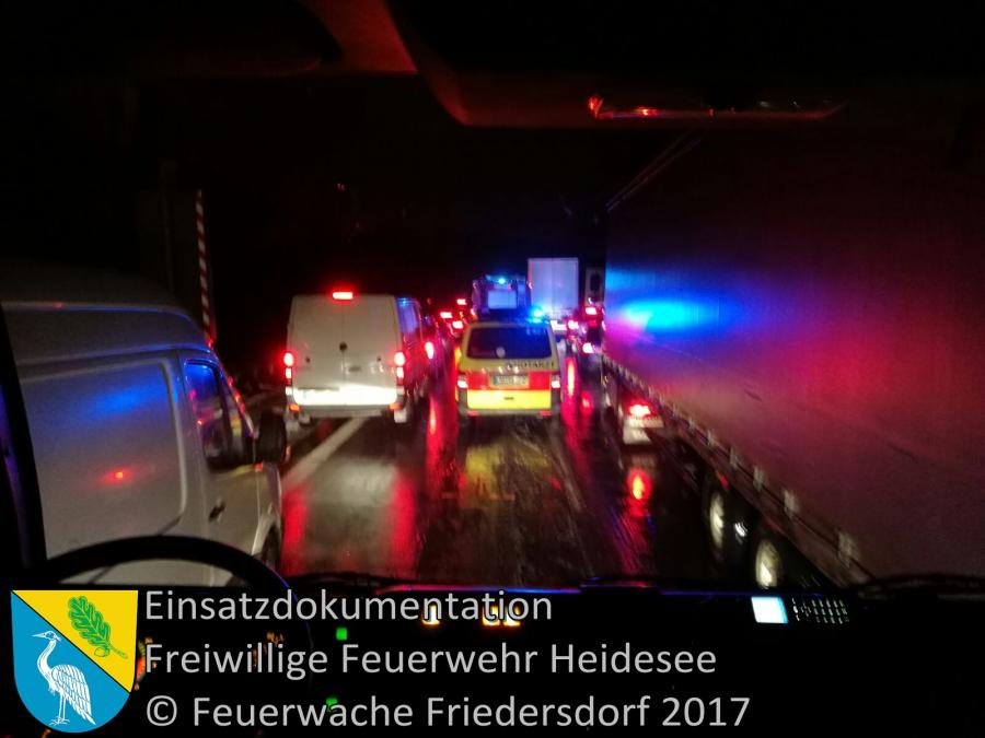 Einsatz 4/2017 | Transporter gegen LKW | BAB 10 AD Spreeau - AS Niederlehme | 11.01.2017