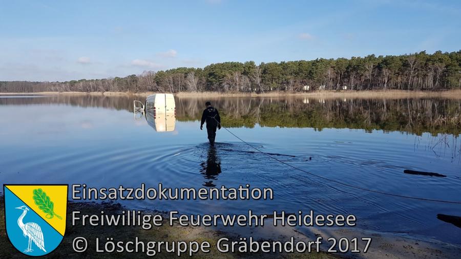 Einsatz 22/2017 | Transporter im Wasser | Gräbendorf Frauensee 26.03.2017