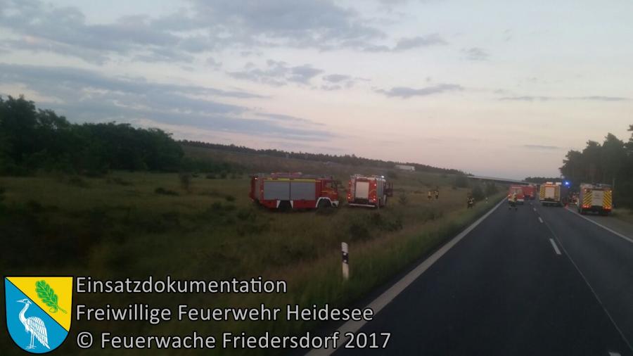 Einsatz 62/2017 | PKW überschlagen | BAB 10 AS Niederlehme - AD Spreeau | 19.06.2017